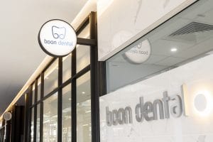 the storefront sign for our dental clinic