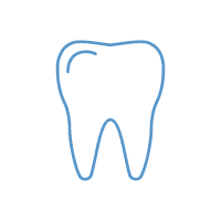 linear icon logo of a tooth